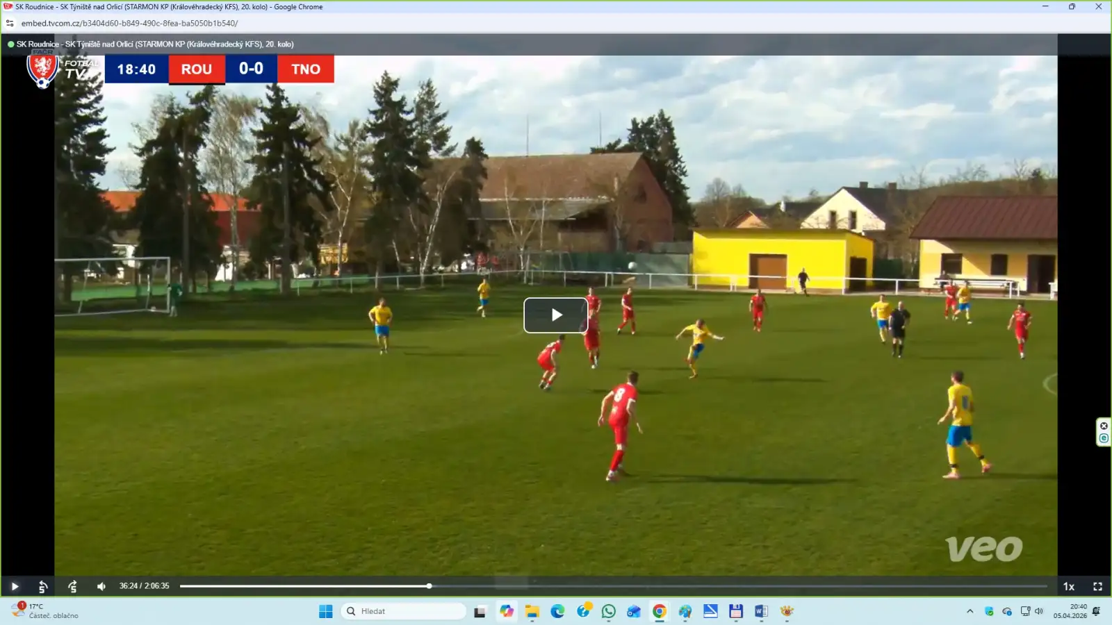 KP - 20. kolo - Porážka v Roudnici